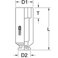 Produktbild von KSTOOLS® - 1" Sechskant-Kraft-Stecknuss, lang, 30mm