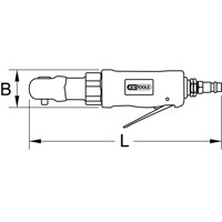 Produktbild von KSTOOLS® - Druckluft-Umschaltratsche 1/4" SlimPOWER Mini 30N·m 515.5505