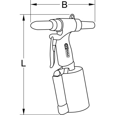 Produktbild von KSTOOLS® - Druckluft-Blindniet-Pistole, 2,4-3,2-4-4,8-5,6-6,4mm