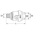 Produktbild von KSTOOLS® - Druckluft-Nebenöler 1/4" x 54mm 515.3360