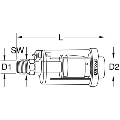 Produktbild von KSTOOLS® - 1/4'' Druckluft-Wasserabscheider, 88mm