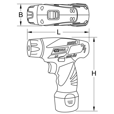 Produktbild von KSTOOLS® - 1/4" Akku-Bit-Schrauber, 24N·m, 400 U/min 10,8V, ohne Akku, Ladegerä