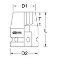 Produktbild von KSTOOLS® - 3/4" Sechskant-Kraft-Stecknuss, kurz, 2''