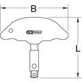 Produktbild von KSTOOLS® - 1/4"+3/8" T-Griff-Antriebsvierkant