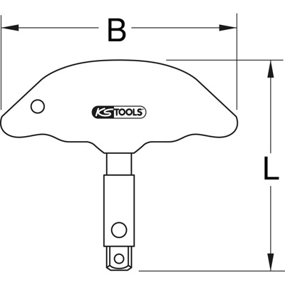 Produktbild von KSTOOLS® - 1/4"+3/8" T-Griff-Antriebsvierkant