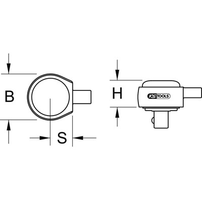 Produktbild von KSTOOLS® - 9x12mm Einsteck-Umschaltknarre, 1/4"