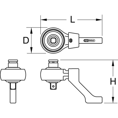 Produktbild von KSTOOLS® - 1/2" Universal Drehmoment-Vervielfältiger, 1300N·m