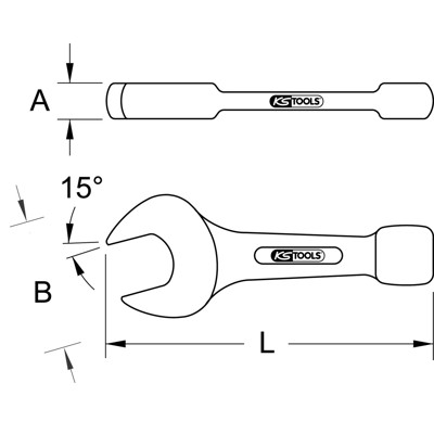 Produktbild von KSTOOLS® - Schlag-Maulschlüssel, 2.1/16"