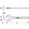 Produktbild von KSTOOLS® - Einmaul-Kraftschlüssel, 125mm