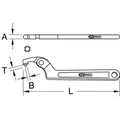 Produktbild von KSTOOLS® - Gelenk-Hakenschlüssel mit Zapfen, 114-158mm