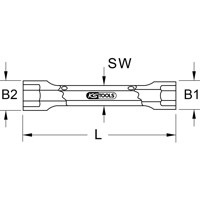 Produktbild von KSTOOLS® - BRONZEplus 6-kant-Steckschlüssel 24x17mm doppelseitig