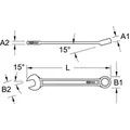 Produktbild von KSTOOLS® - CHROMEplus Ringmaulschlüssel, abgewinkelt, 10mm