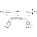 Produktbild von KSTOOLS® - CHROMEplus Starter- und Blockschlüssel, 16x18mm