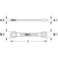 Produktbild von KSTOOLS® - CHROMEplus Torx-E-Doppel-Ringschlüssel, E10xE12