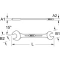 Produktbild von KSTOOLS® - CHROMEplus Doppel-Maulschlüssel, 1/4" x 5/16"