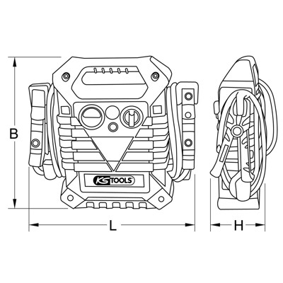 Produktbild von KSTOOLS® - 12 V + 24 V Batterie-Booster, mobiles Starthilfegerät 1400 A