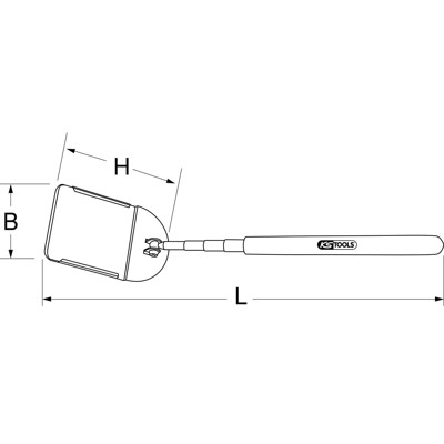 Produktbild von KSTOOLS® - Teleskop-Inspektionsspiegel, 178-860mm, 57x95mm