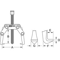 Produktbild von KSTOOLS® - Polklemmen-Abzieher 2-armig, 10-90mm