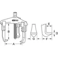Produktbild von KSTOOLS® - Universal-Abzieher 3-armig, 50-200mm