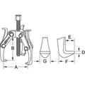 Produktbild von KSTOOLS® - Universal-Abzieher 3-armig, 20-150mm