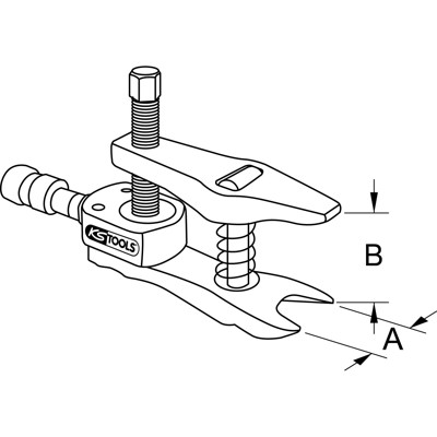 Produktbild von KSTOOLS® - Universal-Kugelgelenk-Ausdrücker ohne Hydraulik-Zylinder, 36mm