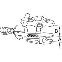 Produktbild von KSTOOLS® - Universal-Kugelgelenk-Ausdrücker ohne Hydraulik-Zylinder, 45mm