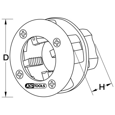 Produktbild von KSTOOLS® - Gewindeschneidkopf, Ø 1/2"