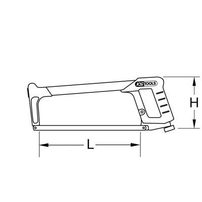 Produktbild von KSTOOLS® - Metallsägebogen, 2 Komponentengriff, 300mm