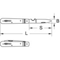 Produktbild von KSTOOLS® - Elektriker-Klappmesser, 1 Klinge mit Abisolierfunktion