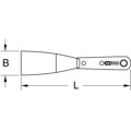 Produktbild von KSTOOLS® - EDELSTAHL Spachtel, 50mm, mit Holzgriff