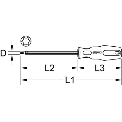 Produktbild von KSTOOLS® - BERYLLIUMplus Schraubendreher TORX T5