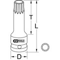 Produktbild von KSTOOLS® - 1/2" Kraft-Bit-Stecknuss Vielzahn, lang, M14