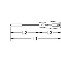 Produktbild von KSTOOLS® - 1/4" EDELSTAHL Bit-Schraubendreher, 206mm