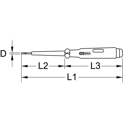 Produktbild von KSTOOLS® - Spannungsprüfer mit Schutzisolierung 150-250 V, 911.2188