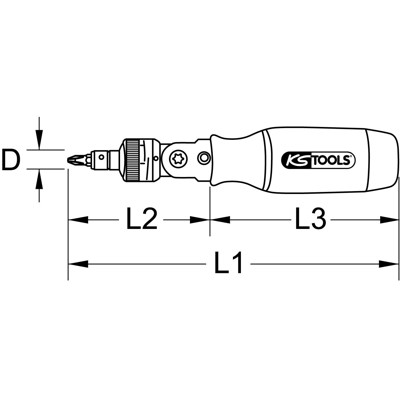 Produktbild von KSTOOLS® - 1/4" Ratschen-Bit-Schraubendreher, 190mm