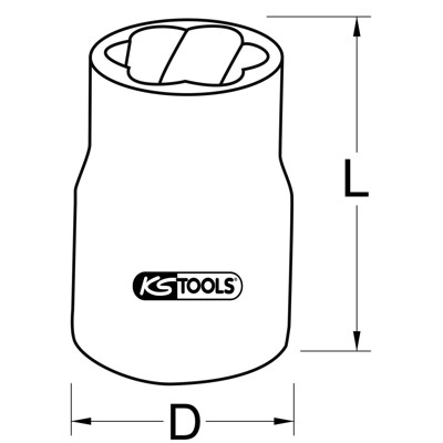 Produktbild von KSTOOLS® - 3/8" Spiral-Profil-Kraft-Stecknuss, 18mm