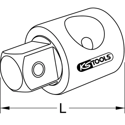 Produktbild von KSTOOLS® - 1/2" CHROMEplus Gleitstück/Vergrößerungsadapter, 3/8"F x1/2"M