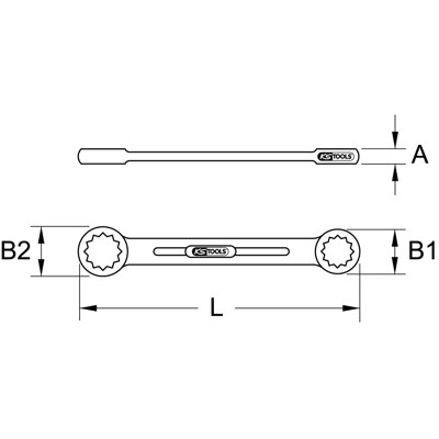 Produktbild von KSTOOLS® - ULTIMATEplus Doppel-Ringschlüssel, 25x28mm