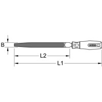 Produktbild von KSTOOLS® - BERYLLIUMplus Halbrundfeile Hieb 1