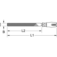 Produktbild von KSTOOLS® - BERYLLIUMplus Flachfeile Hieb 3