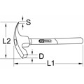 Produktbild von KSTOOLS® - BRONZEplus Maurerhammer, 700g