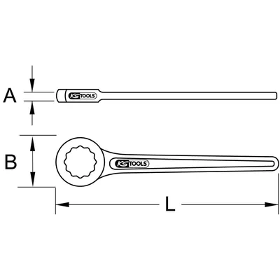 Produktbild von KSTOOLS® - BRONZEplus Einringschlüssel gerade 60mm