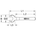 Produktbild von KSTOOLS® - BRONZEplus Schlüssel für Tankwagenventil Typ C 190 x 90mm