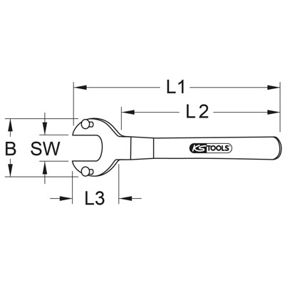 Produktbild von KSTOOLS® - BRONZEplus Schlüssel für Tankwagenventil Typ C 190 x 90mm