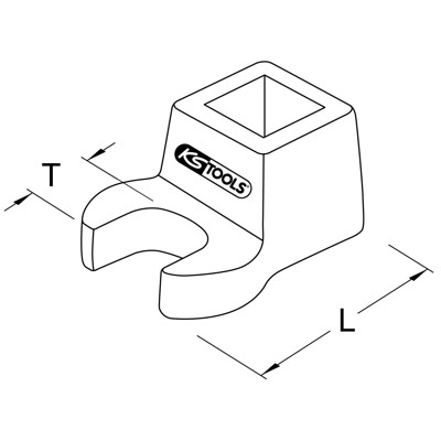 Produktbild von KSTOOLS® - BRONZEplus Krähenfußschlüssel, Maulform, Vierkant 1/2" 46mm