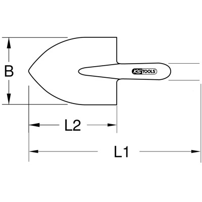 Produktbild von KSTOOLS® - BRONZEplus Frankfurter Schaufel gerader Stiel