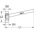 Produktbild von KSTOOLS® - BRONZEplus Schlosserhammer, 2000g, amerikanische Form