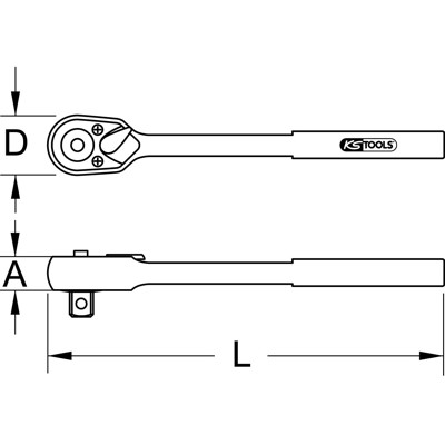 Produktbild von KSTOOLS® - 3/8" TITANplus Umschaltknarre, 30 Zahn