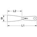 Produktbild von KSTOOLS® - TITANplus Spachtel, 210mm