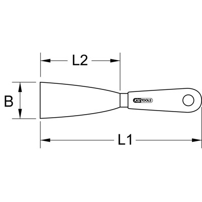 Produktbild von KSTOOLS® - BERYLLIUMplus Schaberspachtel biegsam 75mm